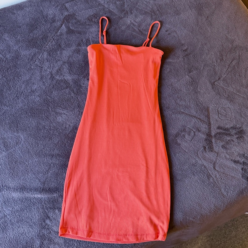Neon Orange Mini Dress